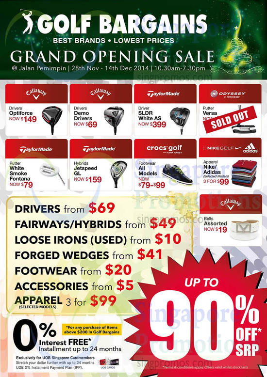 Golf Bargains 28 Nov 2014