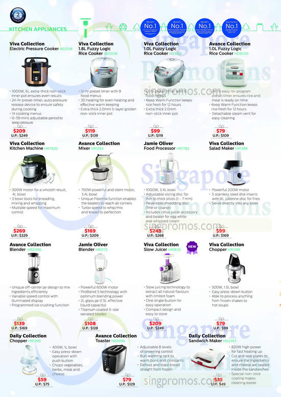 Kitchen Appliances Pressure Cookers, Rice Cookers, Kitchen Machines, Mixers, Food Processors, Juicers, Blenders, Toasters