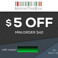 Read more about MiniInTheBox $5 OFF Storewide Black Friday Coupon Code 25 - 30 Nov 2014