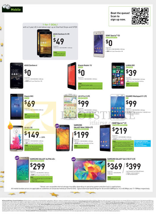 Mobile ASUS Zenfone 5, 6, Sony Xperia E3 Z3, Xiaomi Redmi 1S Mi3, Lumia 830, LG G Pro 2 G3, Huawei Mediapad X1, Samsung Galaxy Note 3, Alpha 4G, Tab S 10.5