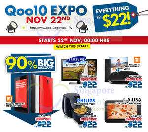 Featured image for (EXPIRED) Qoo10 1-Day Online Electronics Show Promo 22 Nov 2014