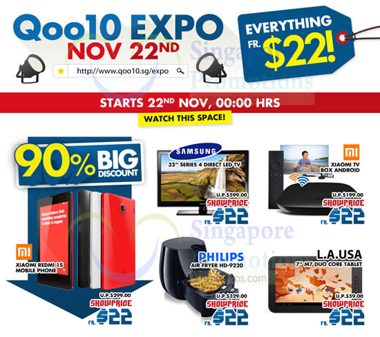 Featured image for Qoo10 1-Day Online Electronics Show Promo 22 Nov 2014