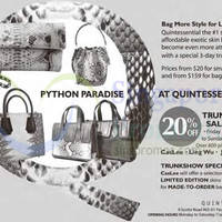 Read more about Quintessential 20% Off Trunkshow Sale @ Pacific Plaza 7 - 9 Nov 2014
