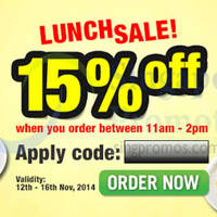Read more about Room Service Food Delivery 15% OFF Coupon Code 12 - 16 Nov 2014