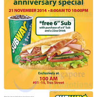 Read more about Subway Buy 1 Get 1 FREE (BOGO) Sub Promotion @ 100AM 21 Nov 2014