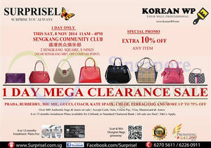 Featured image for (EXPIRED) Surprisel Branded Handbags Sale @ Sengkang Community Club 8 Nov 2014