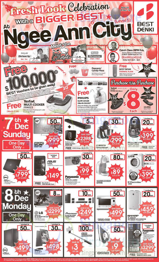 7 Dec (7 Dec Offers) Kitchen Appliances, Digital Cameras, Air Purifiers, Fridges, TVs, Panasonic, Tefal, Sharp, LG