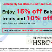 Read more about Bakerzin 15% Off For HSBC Cardmembers 5 - 25 Dec 2014