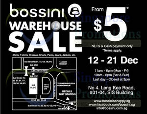 Featured image for (EXPIRED) Bossini Warehouse SALE 12 – 21 Dec 2014