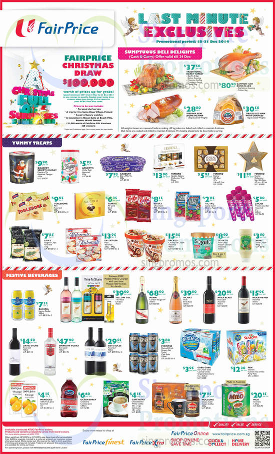 Christmas Last Minute Exclusives, Chocolates, Meats, Wines, Fruit Juices