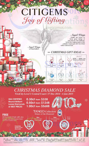 Featured image for (EXPIRED) Citigems Christmas Diamond Sale @ VivoCity 17 Dec 2014 – 4 Jan 2015