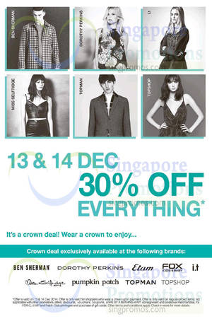 Featured image for (EXPIRED) F3 Brands 30% Off Everything Weekend Promo 13 – 14 Dec 2014