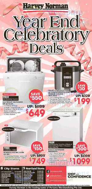 Featured image for (EXPIRED) Harvey Norman Appliances Year End Celebratory Deals 28 Dec 2014 – 3 Jan 2015