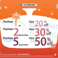 Read more about Le Creuset Up To 50% Off Promo 9 - 31 Dec 2014