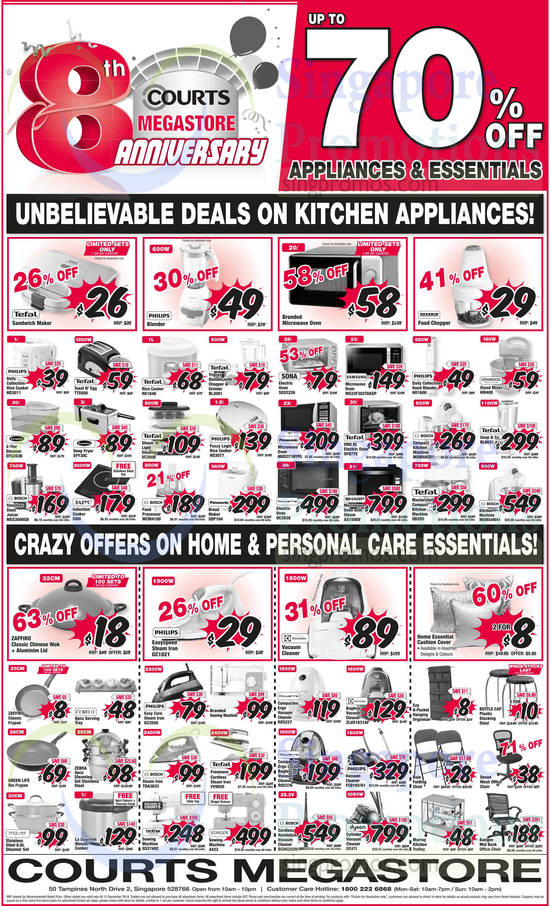 Megastore Kitchen Appliances, Home Living Products, Ovens, Rice Cookers, Blenders, Sewing Machines, Brother, Tefal, Bosch