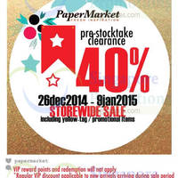 Read more about Papermarket Pre-Stocktake Clearance 26 Dec 2014 - 9 Jan 2015