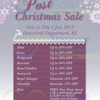 Read more about Takashimaya Household Post Christmas Sale 26 Dec 2014 - 1 Jan 2015