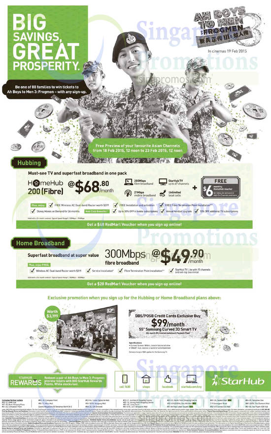 68.80 200Mbps HomeHub, 49.90 300Mbps Fibre Broadband