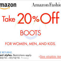 Read more about Amazon.com 20% OFF Boots Coupon Code 3 - 16 Jan 2015