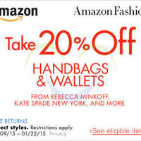 Read more about Amazon.com 20% OFF Handbags & Wallets (NO Min Spend) Coupon Code 14 - 23 Jan 2015