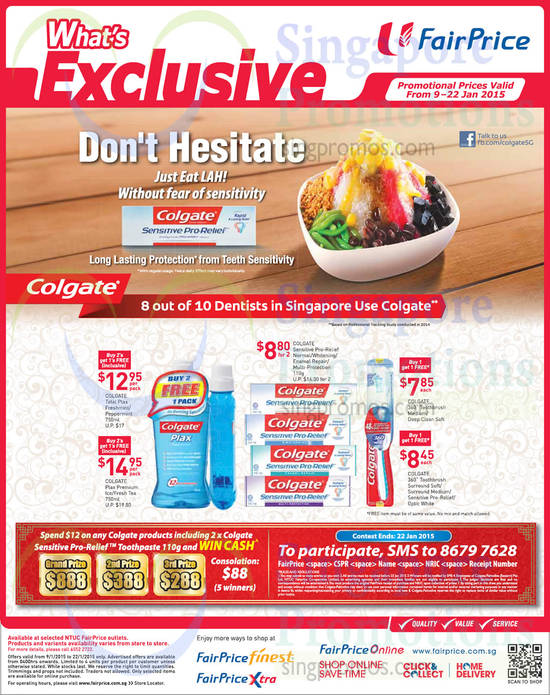 Colgate Sensitive Toothpaste, Toothbrush, Mouthwash