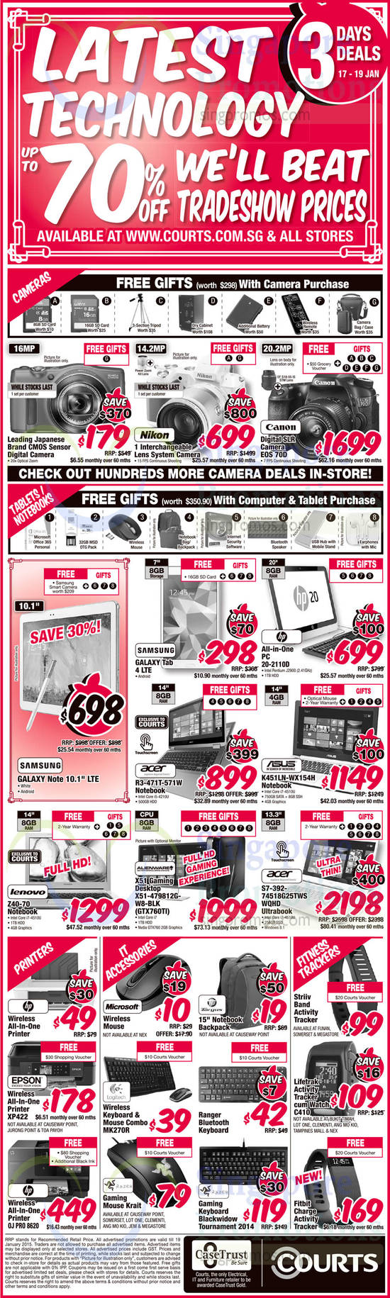 Digital Cameras, Tablets, Notebooks, Printers, Electronics, Samsung, Acer, HP, Asus, Canon, Nikon