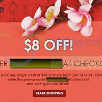 Read more about Groupon $8 OFF 3-Day Coupon Code 14 - 16 Jan 2015