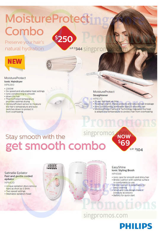 Hairdryer, Straightener, Epilator, Styling Brush, Grooming Products, HP8280, HP8372