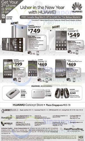 Featured image for Huawei Mobile Phone & IT Accessories Deals 10 – 16 Jan 2015