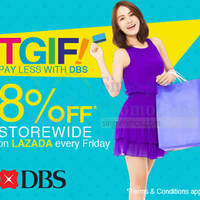 Read more about Lazada 8% Off Storewide With DBS/POSB Cards (Fridays) 23 Jan 2015