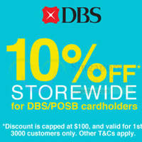 Read more about Lazada 10% Off Storewide (NO Min Spend) With DBS/POSB Cards 1-Day Promo 27 Jan 2015