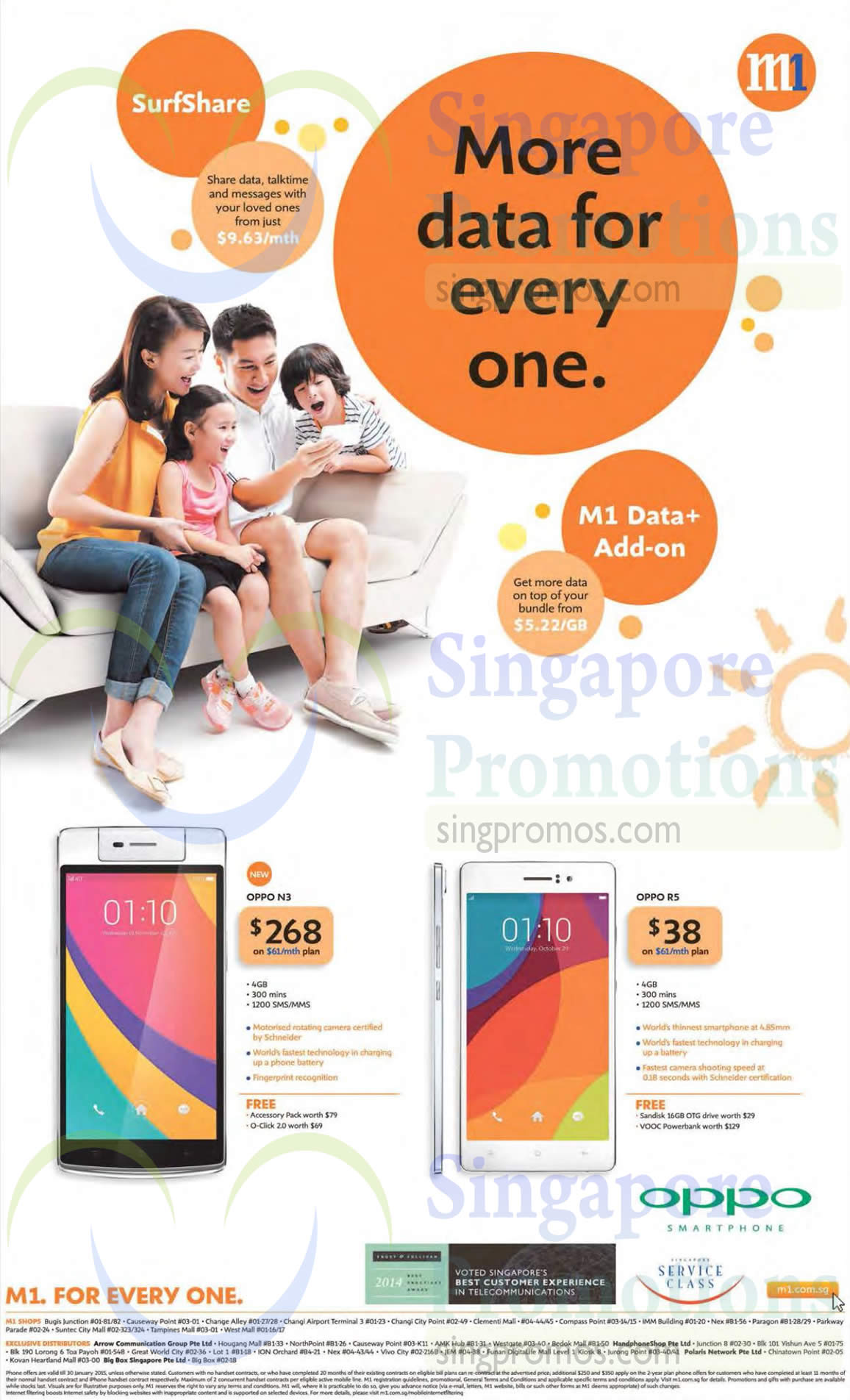 Featured image for M1 Smartphones, Tablets & Home/Mobile Broadband Offers 24 - 30 Jan 2015