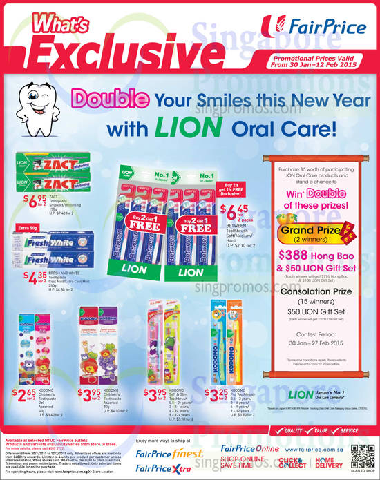 Oral Care, Toothbrushes, Toothpastes, Zact, Lion, Kodomo, Fairprice