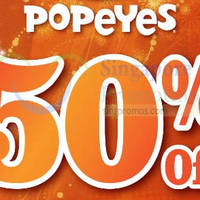 Read more about Popeyes 50% OFF Delivery Orders Coupon Code 1-Day Promo 1 Feb 2015