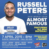 Read more about Russell Peters Almost Famous World Tour Ticketing Opens 31 Jan 2015