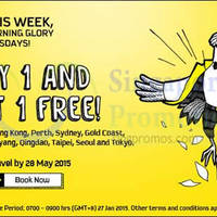 Read more about Scoot Buy 1 Get 1 Free 2hr Promo Air Fares 27 Jan 2015
