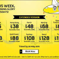 Read more about Scoot From $15 29hr Promo Air Fares 6 - 7 Jan 2015