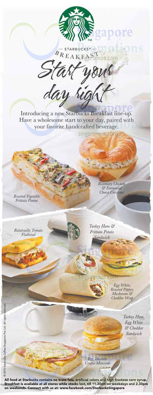 Starbucks Breakfast Set (Dec 2017) | SINGPromos.com