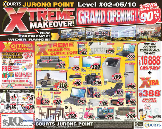 (Till 11 Jan) Jurong Point Grand Opening Furniture, TV, Notebook, Sofa, Dining Set, Fridge, Blu Ray Player, Blender, Vacuum Cleaner, Stylemaster, Acer, Electrolux, Philips, Bosch, Motorola