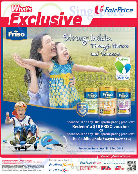 (Till 15 Jan) Friso Milk Powder Promotion, Friso Voucher, Jdbug Kidz Swayer