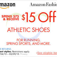 Read more about Amazon.com $15 OFF Athletic Shoes Coupon Code 24 Feb - 10 Mar 2015