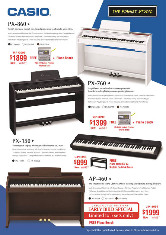 Casio Privia, Celviano Piano Offers