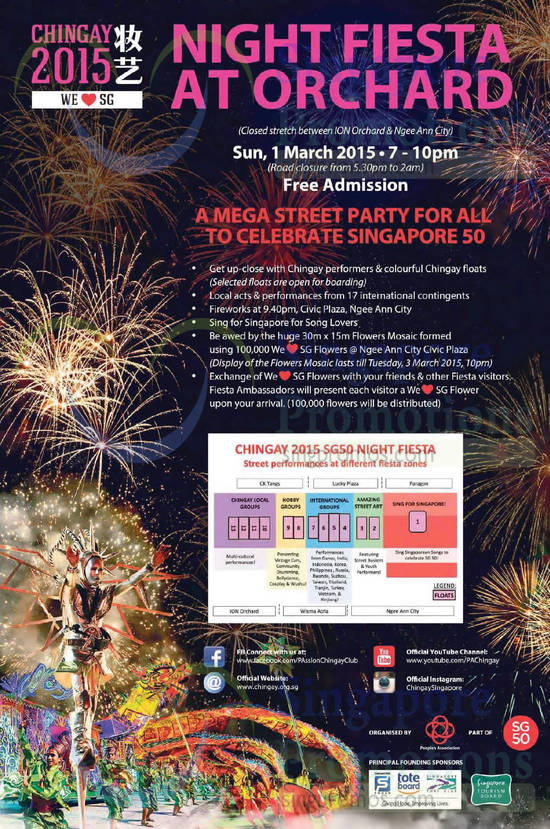 Chingay Orchard Night Fiesta 26 Feb 2015