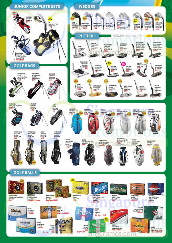 Junior Complete Sets, Golf Bags, Wedges, Putters, Golf Balls, PRGR, Cleveland, Callaway, TaylorMade, Bridgestone, Odyssey, Muta Special