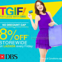 Read more about Lazada 8% Off Storewide With DBS/POSB Cards (NO Min Spend & NO Discount Cap) 27 Feb 2015
