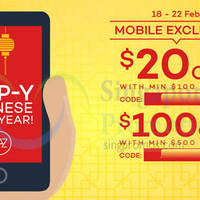 Read more about Lazada $20 to $100 OFF Storewide Coupon Codes 18 - 22 Feb 2015