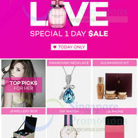 Read more about Lazada Up To 80% Off 1-Day Valentine's Day For Her Sale 6 Feb 2015