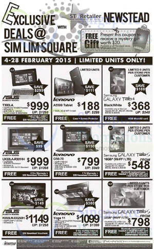 Featured image for (EXPIRED) Newstead Exclusive Deals Offers @ Sim Lim Square 4 – 28 Feb 2015