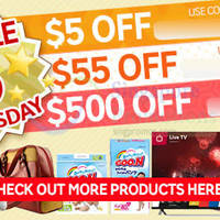 Read more about Rakuten Singapore $5 to $500 OFF 1-Day Coupon Codes 26 Feb 2015