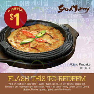 Featured image for (EXPIRED) Seoul Yummy $1 Potato Pancake (Usual $7.90) 1-Day Coupon 2 Feb 2015